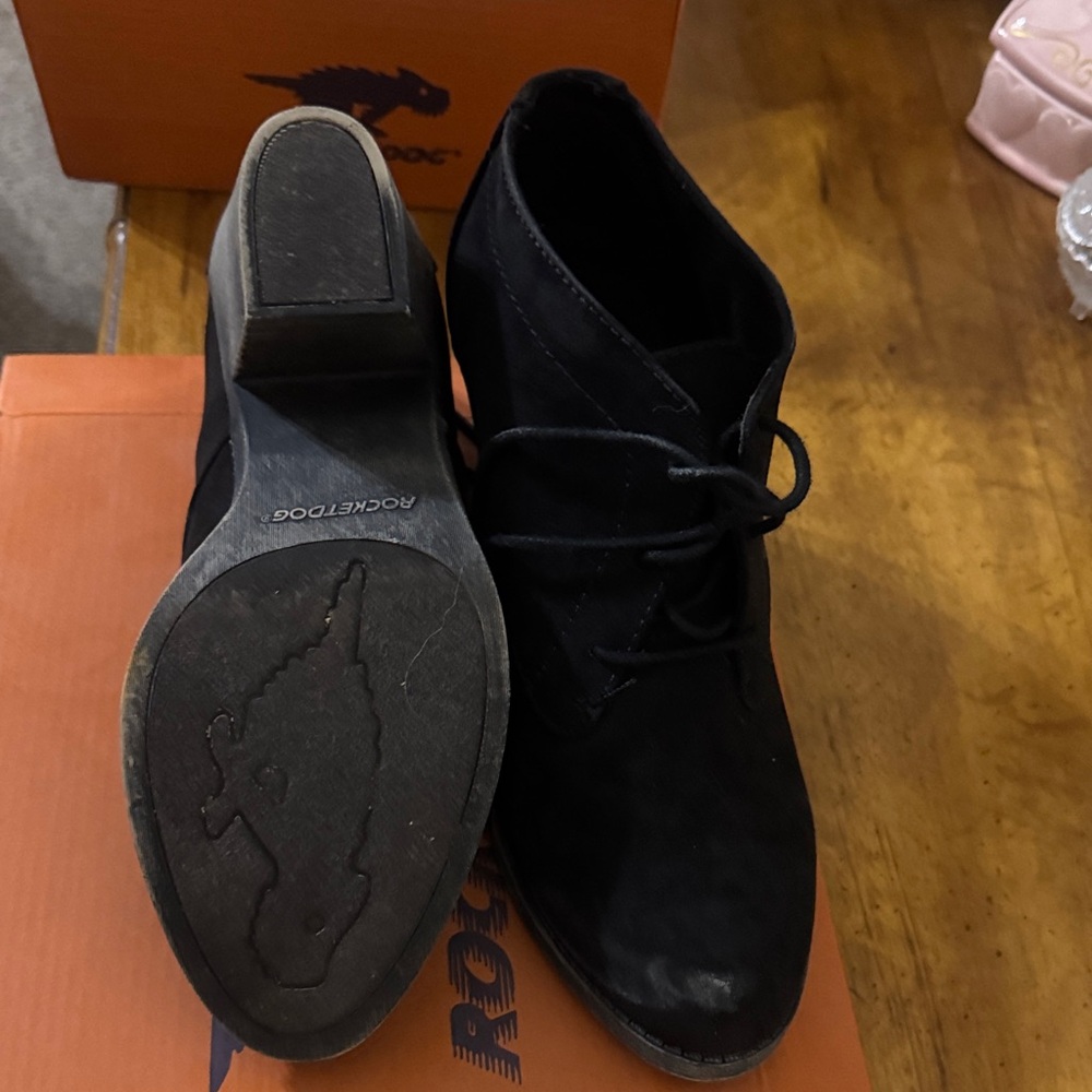 Rocket Dog Black Ankle Boots